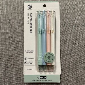 U Brands Pastel Speckle Gel Ink Pens - Blue, Pink, Yellow